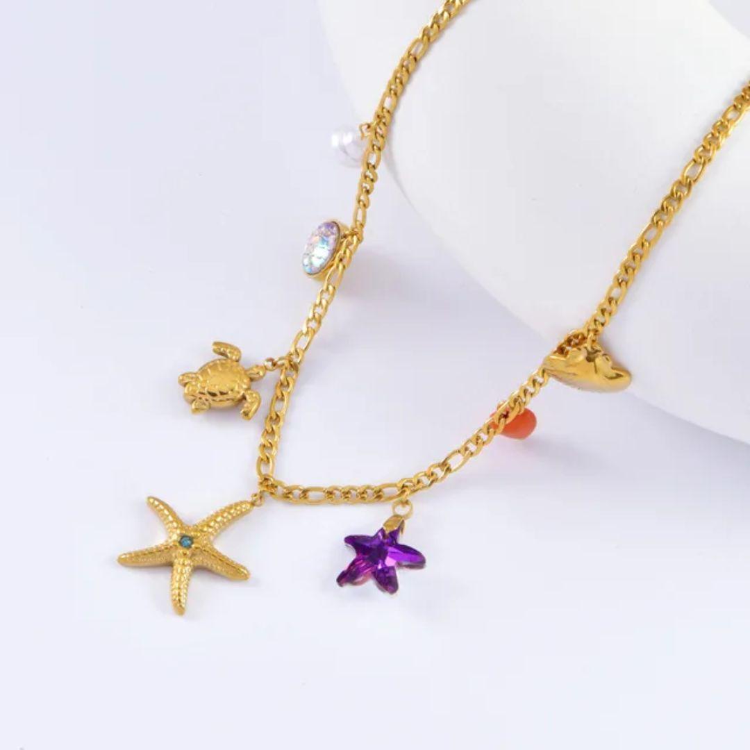 Star Charm Linked Necklace