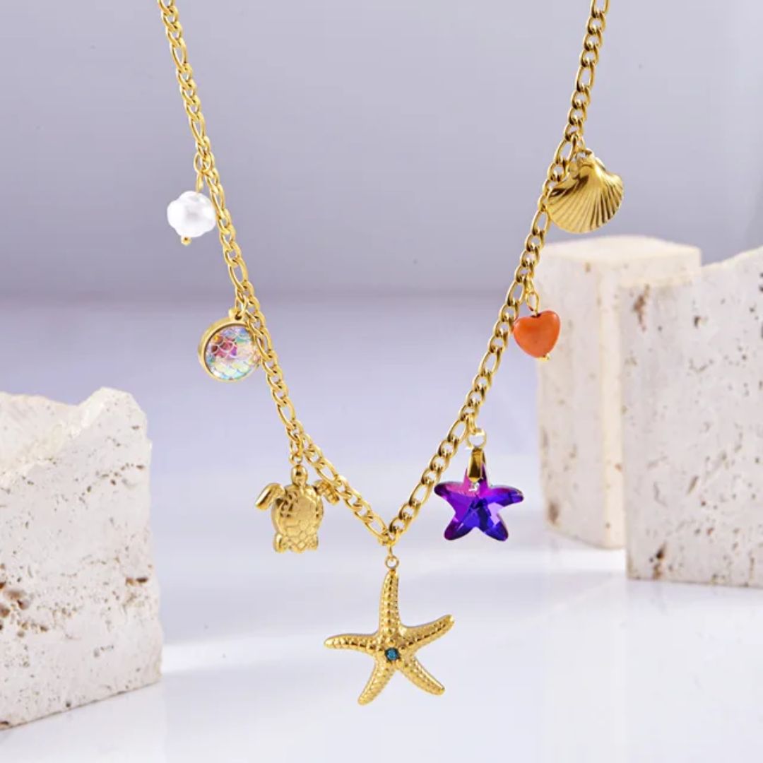 Star Charm Linked Necklace