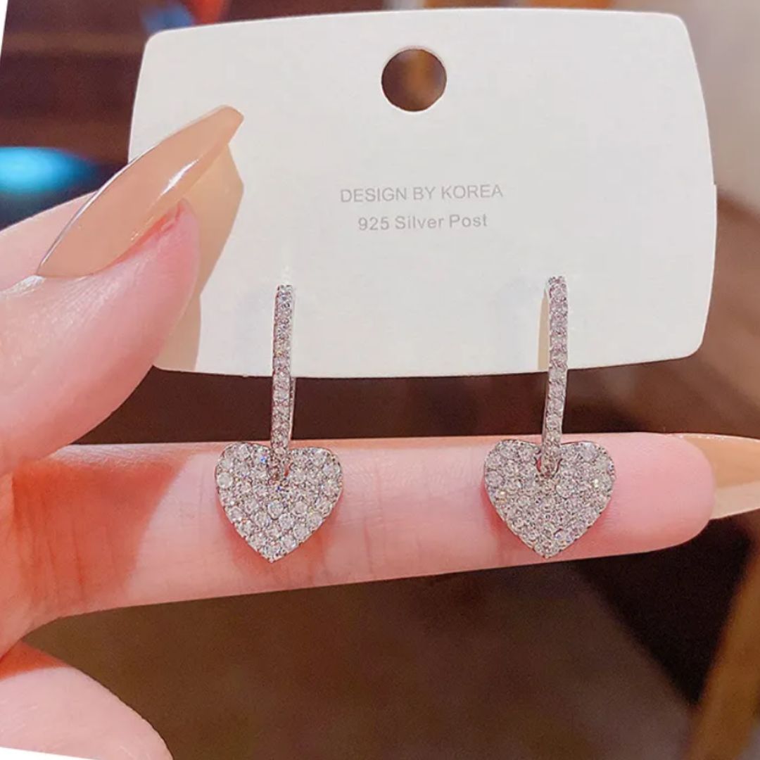 Forever Silver Heart Earrings