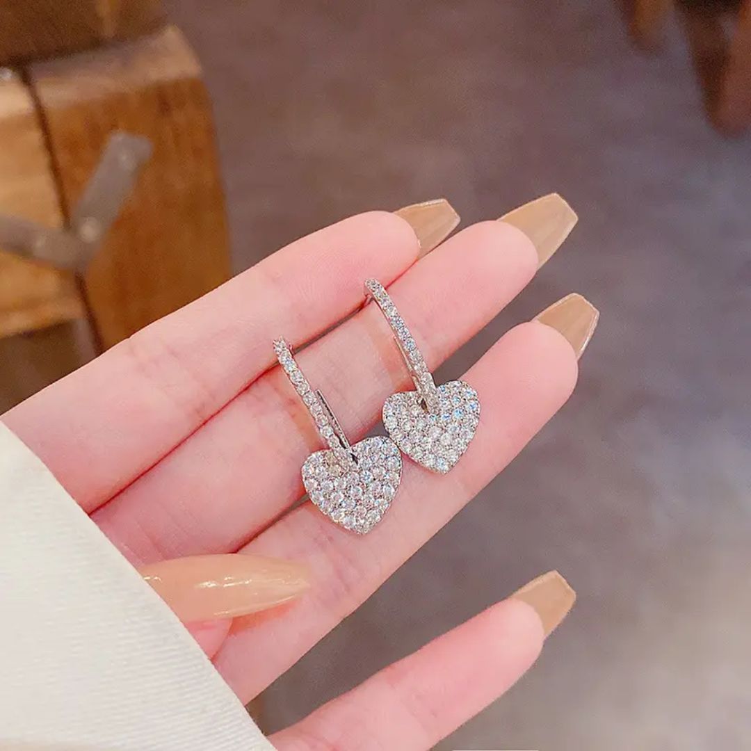 Forever Silver Heart Earrings