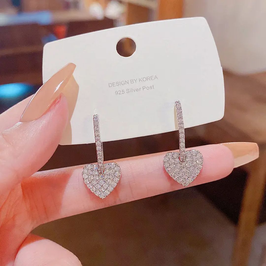 Forever Silver Heart Earrings