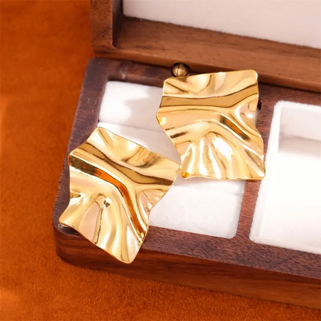 Golden Chunky Statement Earring