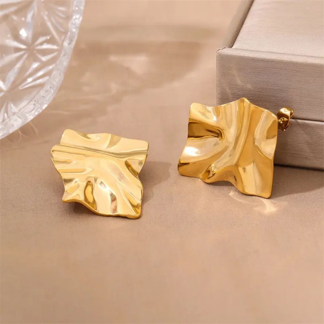 Golden Chunky Statement Earring