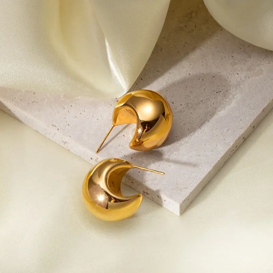 Golden Stud Earrings