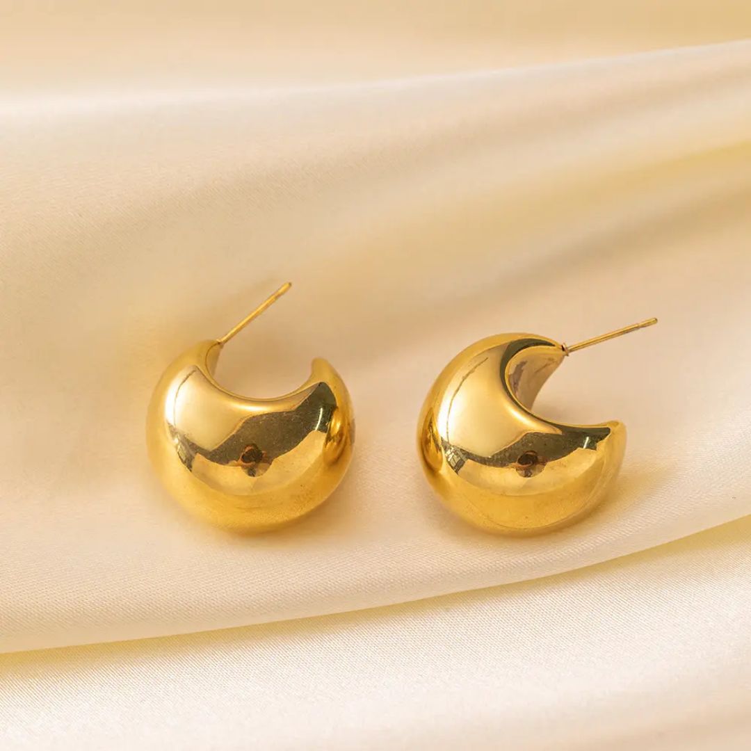 Golden Stud Earrings