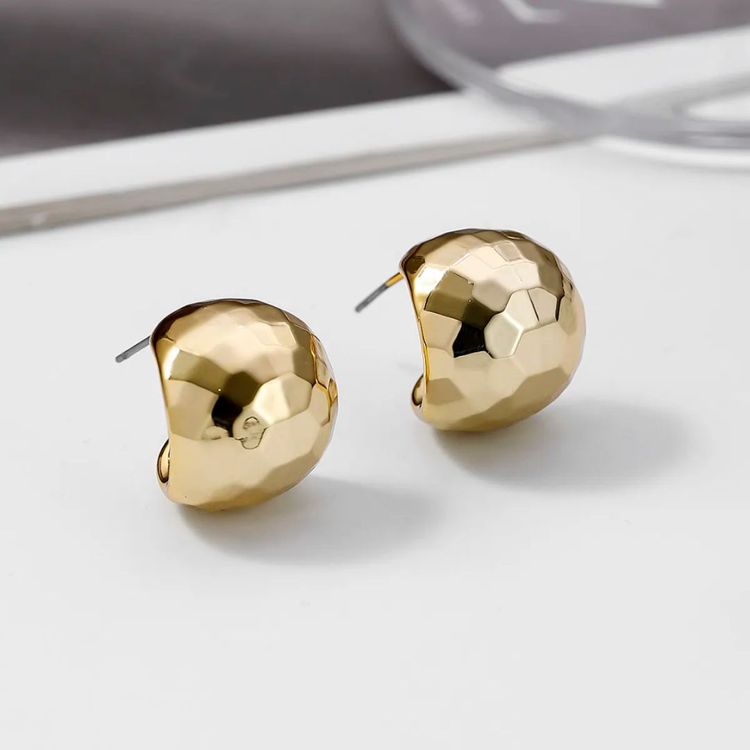 Golden Minimal Stud Earrings