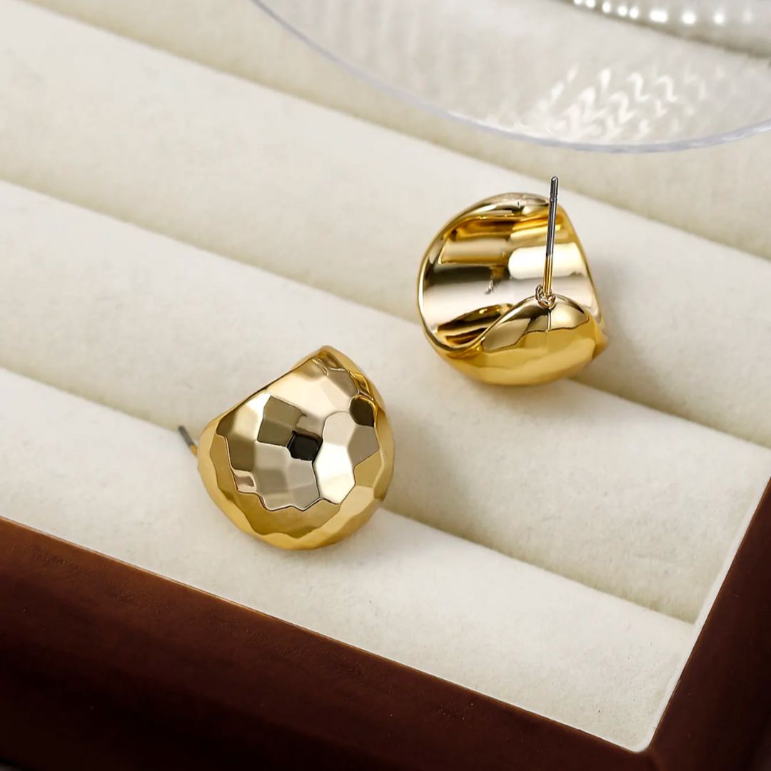 Golden Minimal Stud Earrings