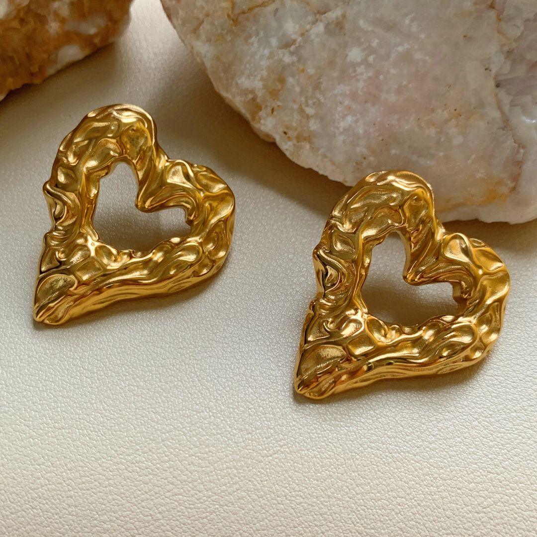 Golden Heart Earrings