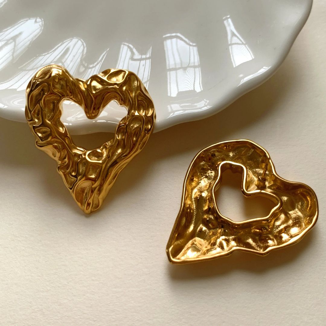 Golden Heart Earrings