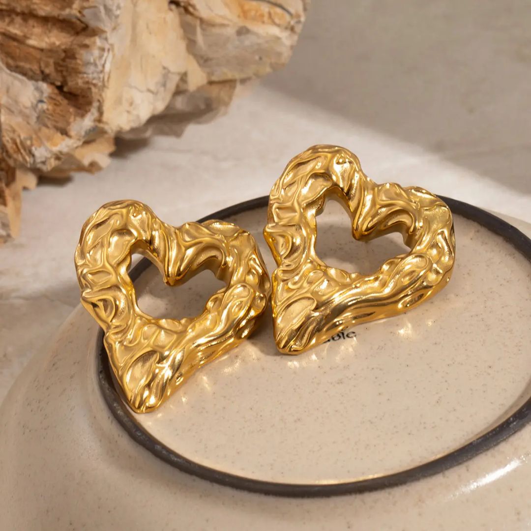 Golden Heart Earrings