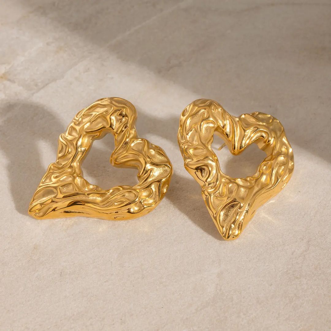 Golden Heart Earrings