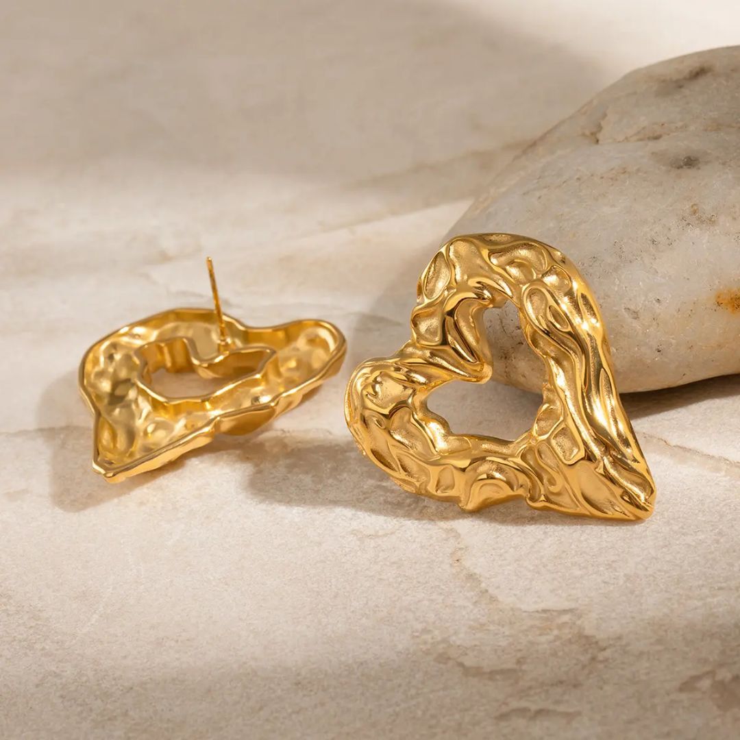 Golden Heart Earrings