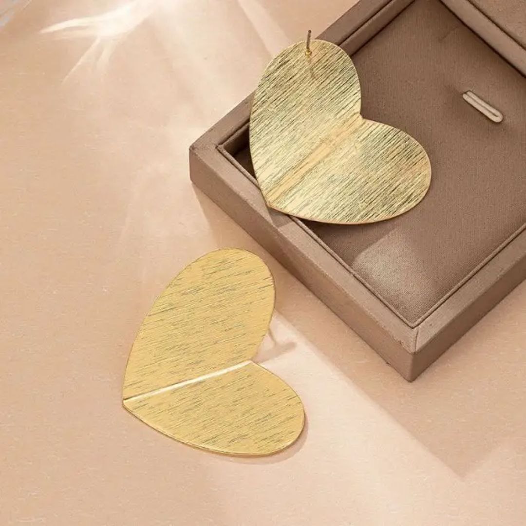 Golden Heart Earrings