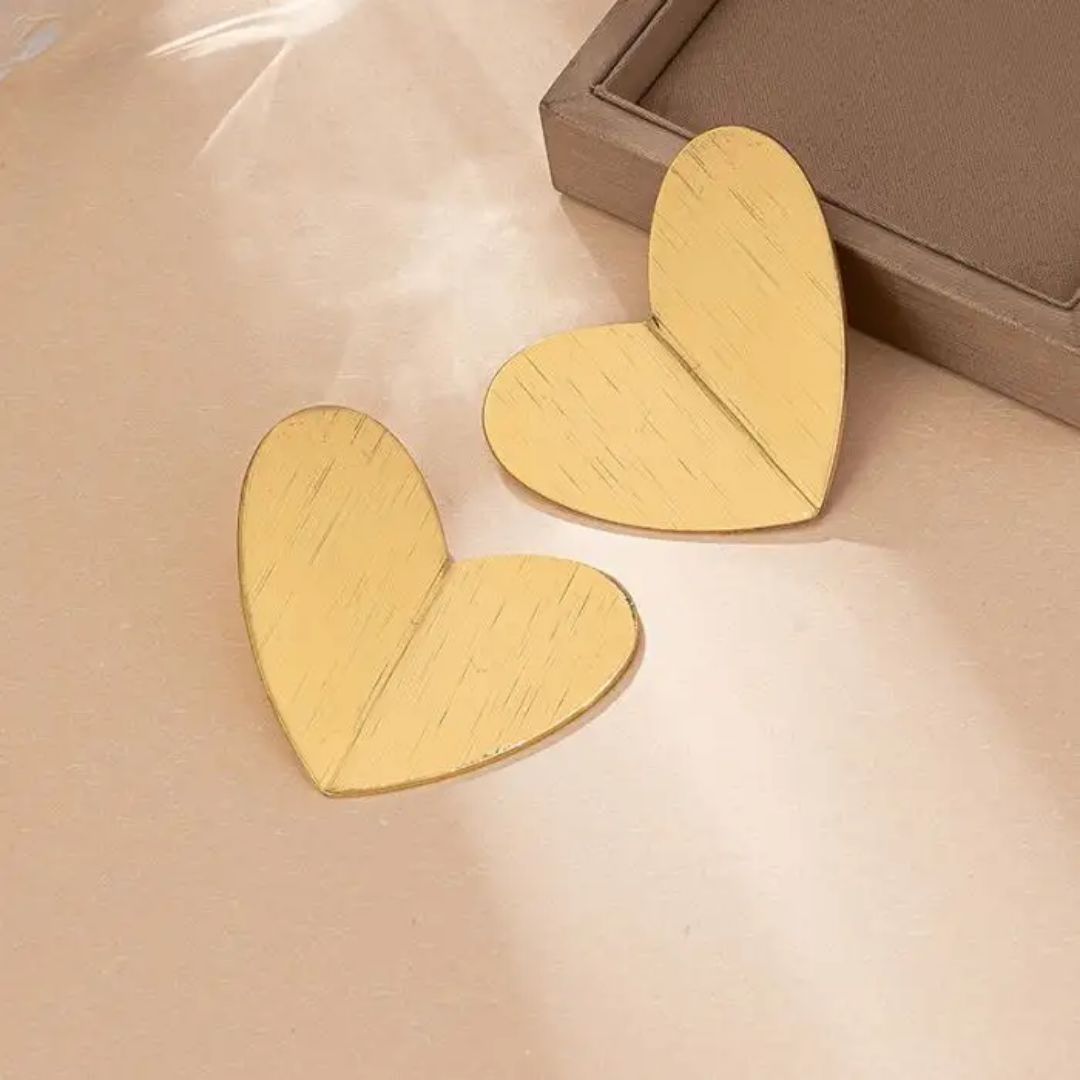 Golden Heart Earrings