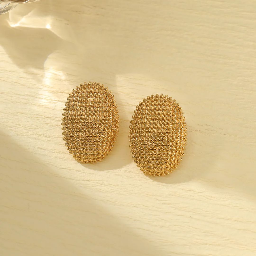 Golden Stud Earrings