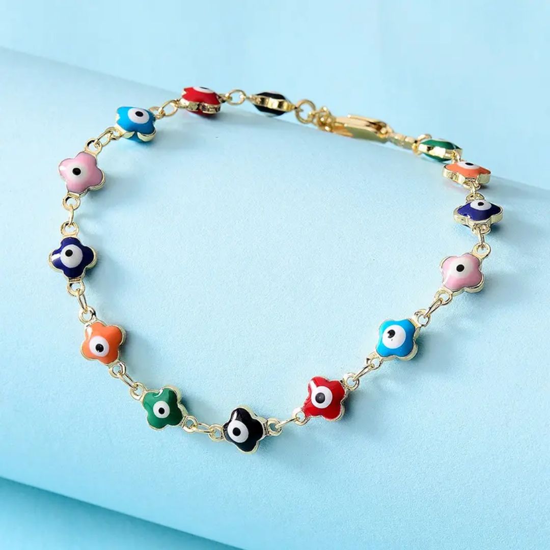 Dazzling Evil Eye Chain Bracelet