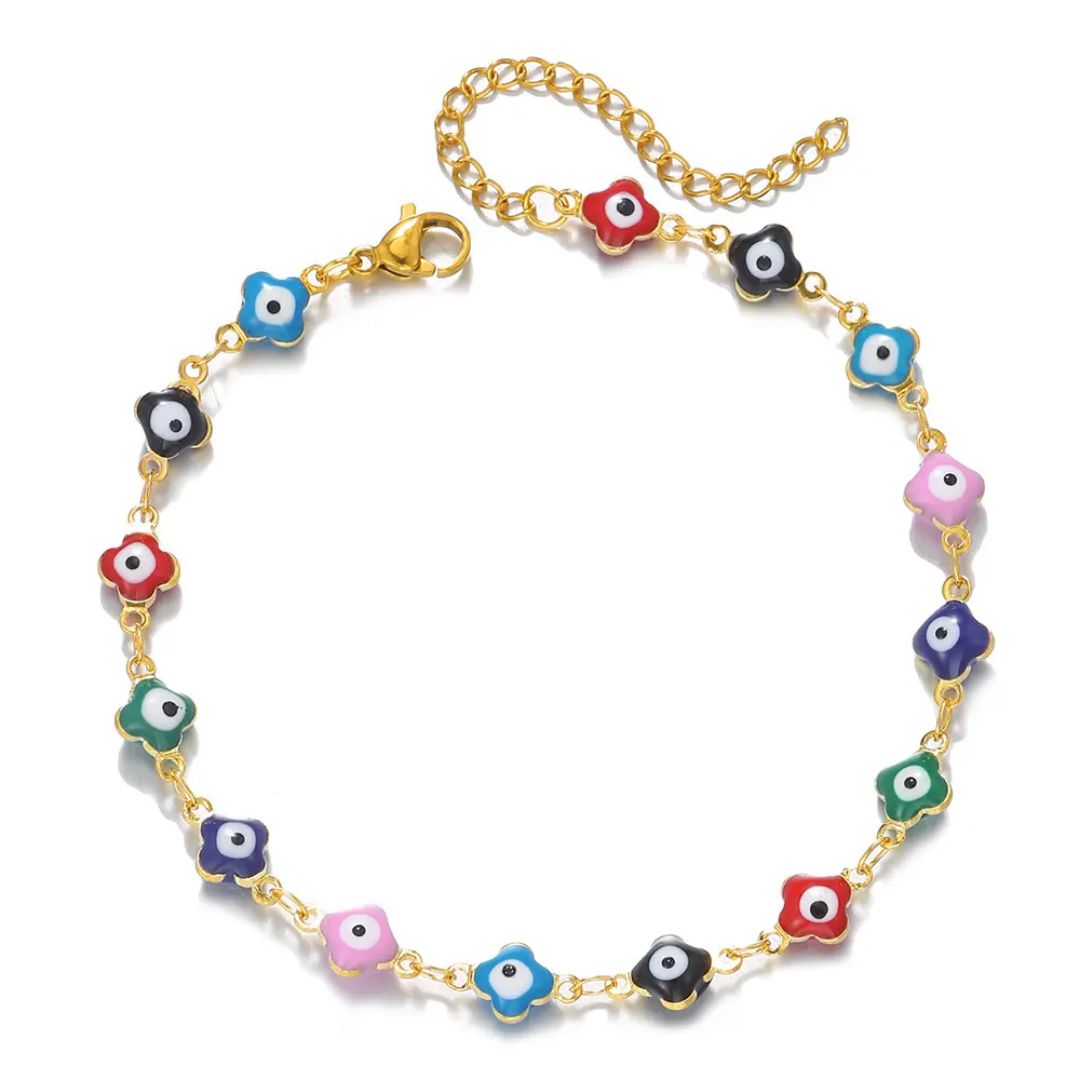 Dazzling Evil Eye Chain Bracelet