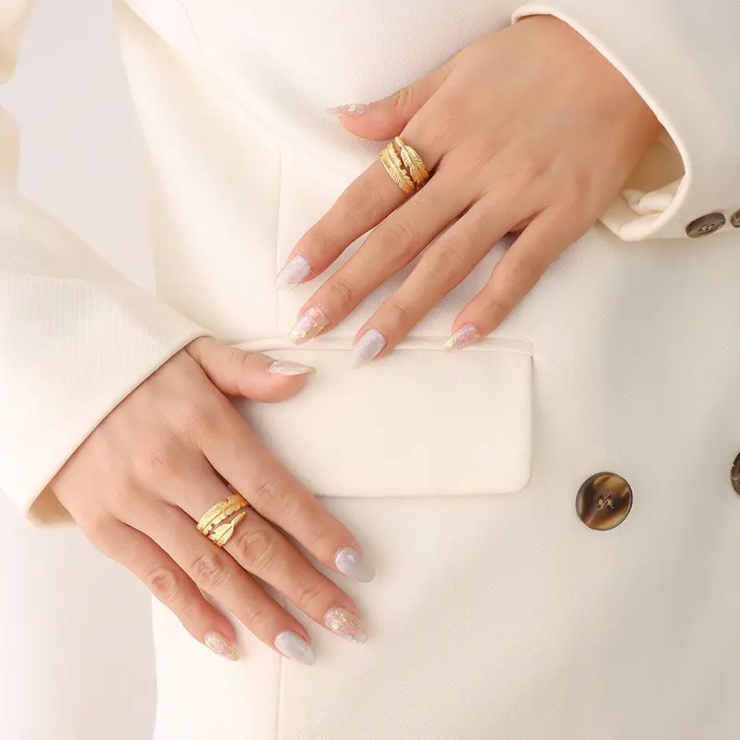 Golden Leaf Statement Ring