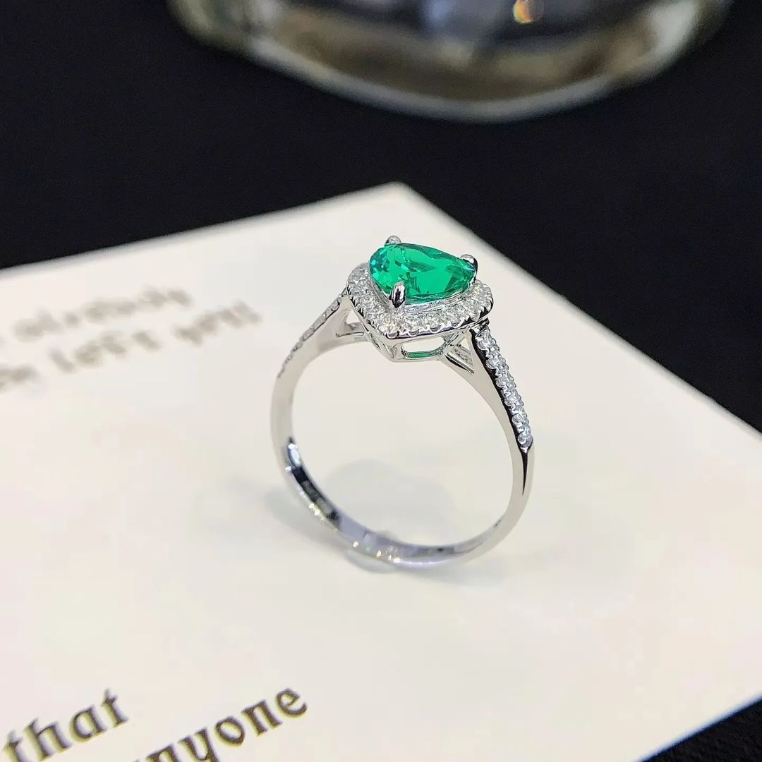 Emeralds Heart Ring