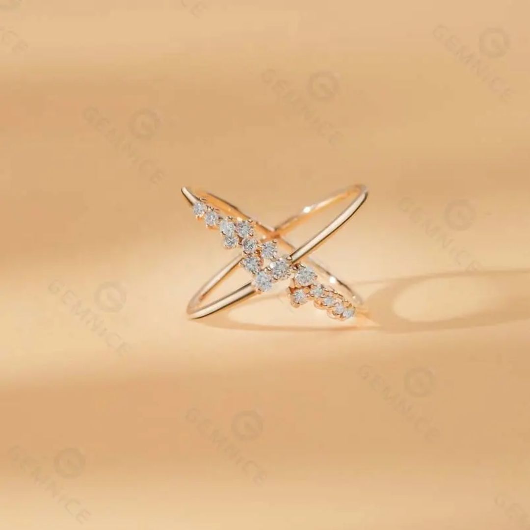 Crisscross Sparkle Ring