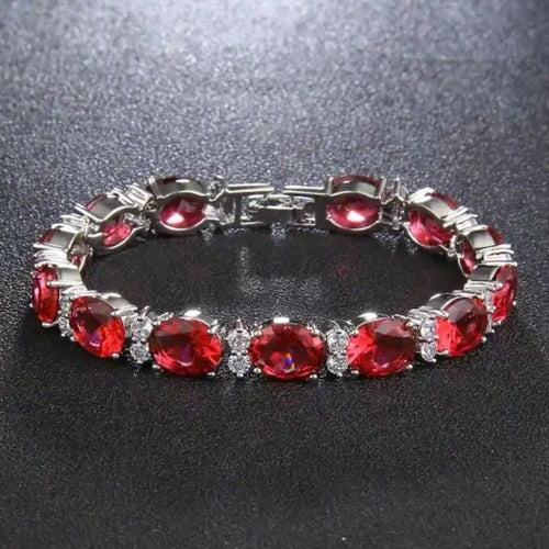 Crystal Stone Ruby Bracelet