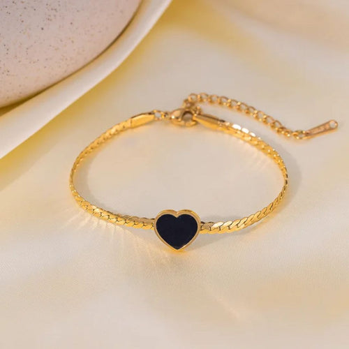 Midnight Heart Bracelet