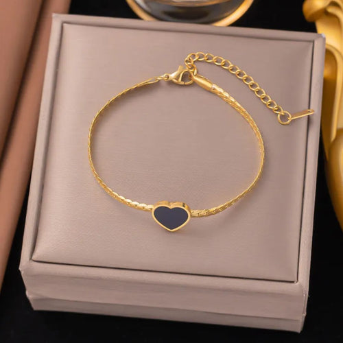 Midnight Heart Bracelet