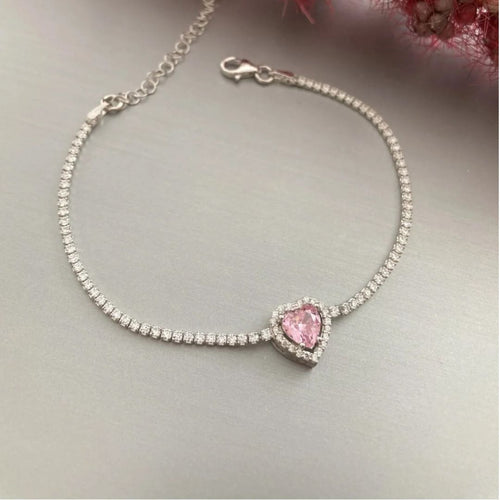 Delicate Heart Chain Bracelet: