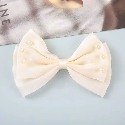 Pearl Bow Hair Clips (pack of 1)
