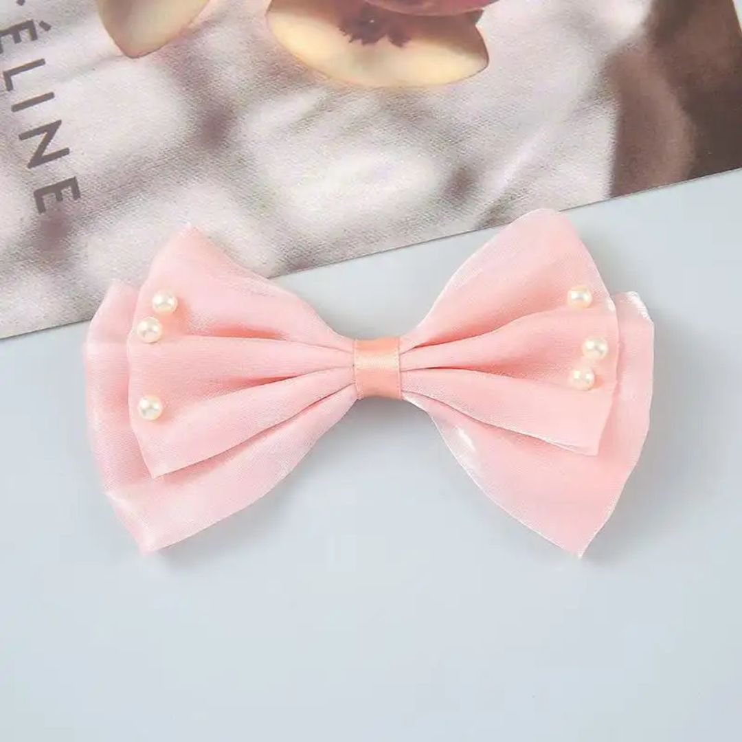 Pearl Bow Hair Clips (pack of 1)