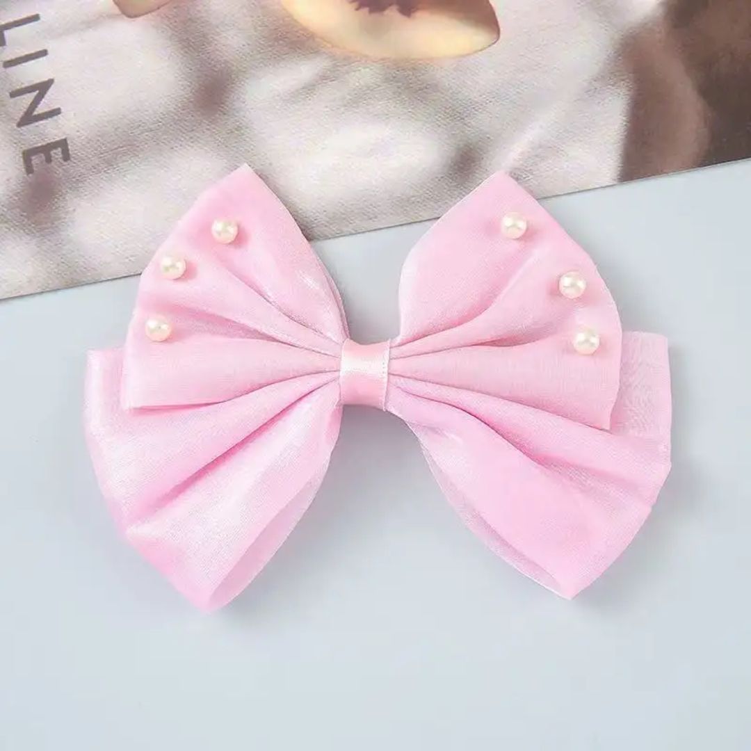 Pearl Bow Hair Clips (pack of 1)