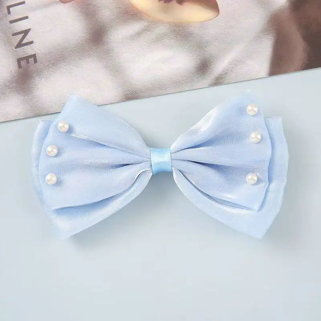 Pearl Bow Hair Clips (pack of 1)