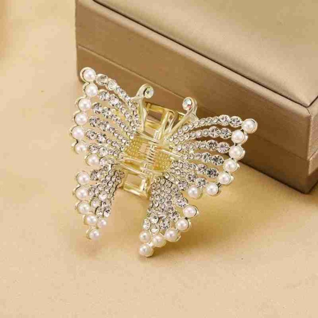 Rhinestone Butterfly Hair Claw