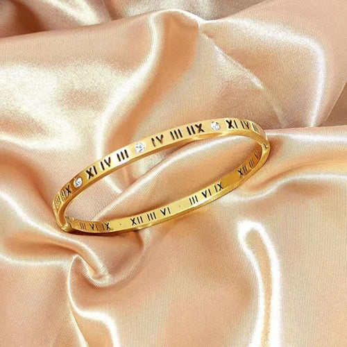 Roman Numeral Cuff Bracelet