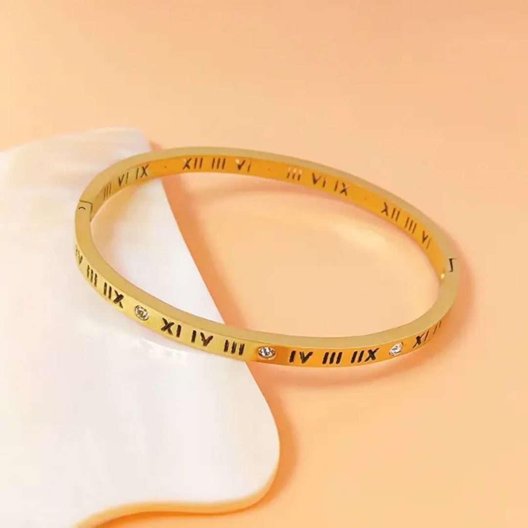 Roman Numeral Cuff Bracelet
