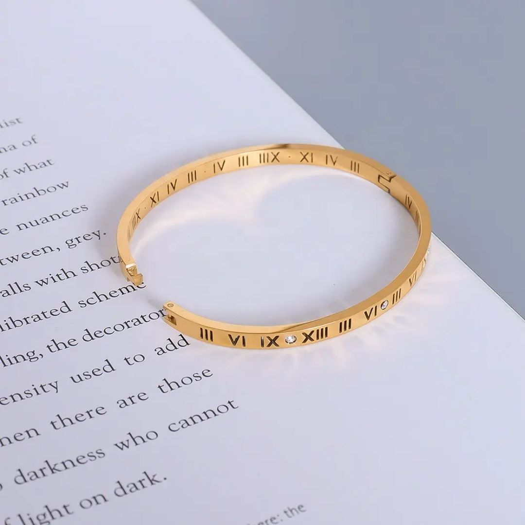 Roman Numeral Cuff Bracelet