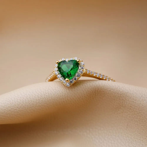 Emerald Heart Ring