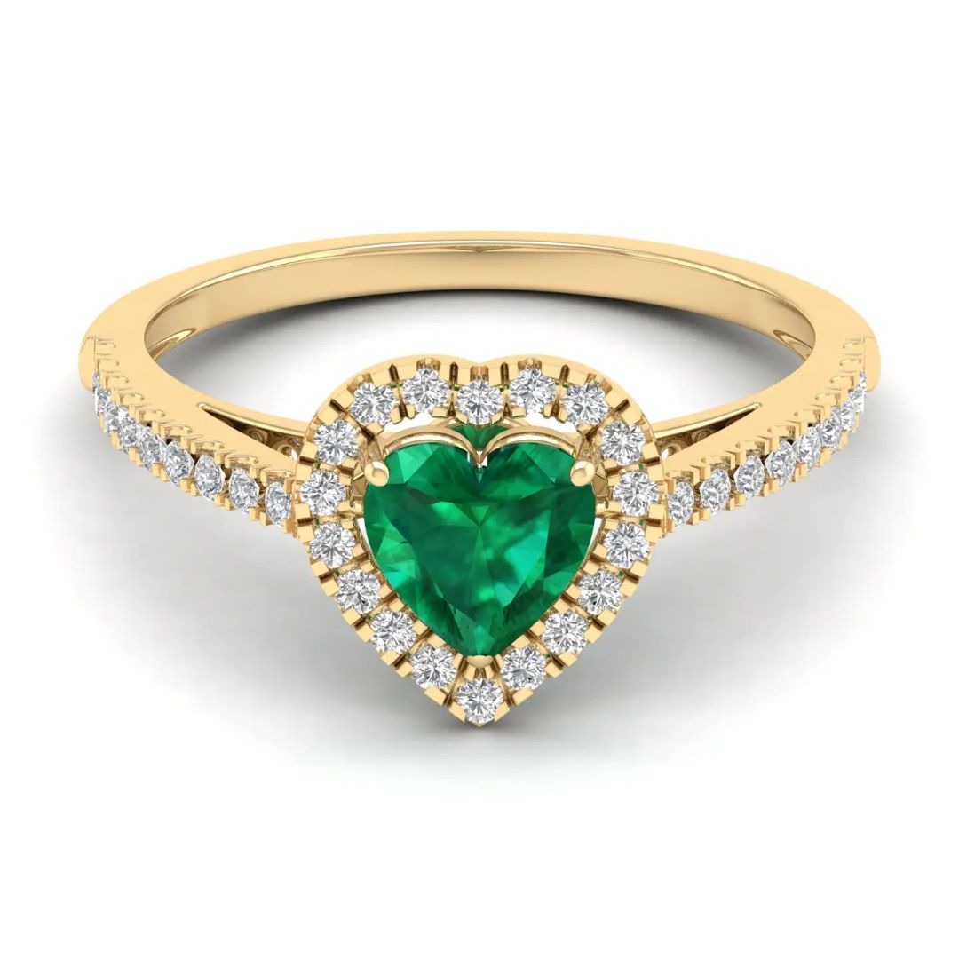 Emerald Heart Ring
