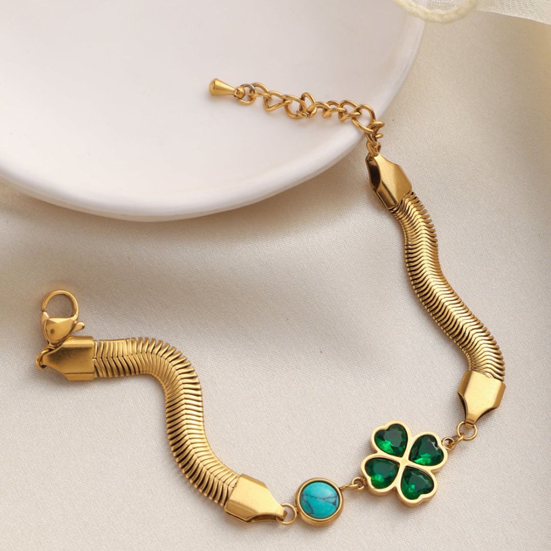 Lucky Clover Chain Bracelet