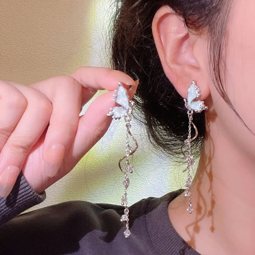 Butterfly Tassel Earrings