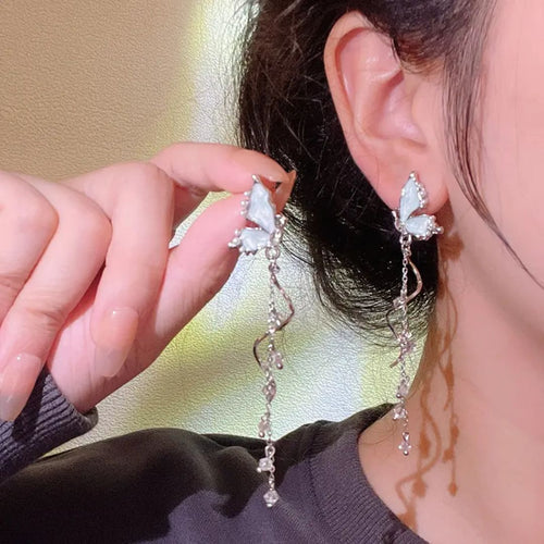 Butterfly Tassel Earrings