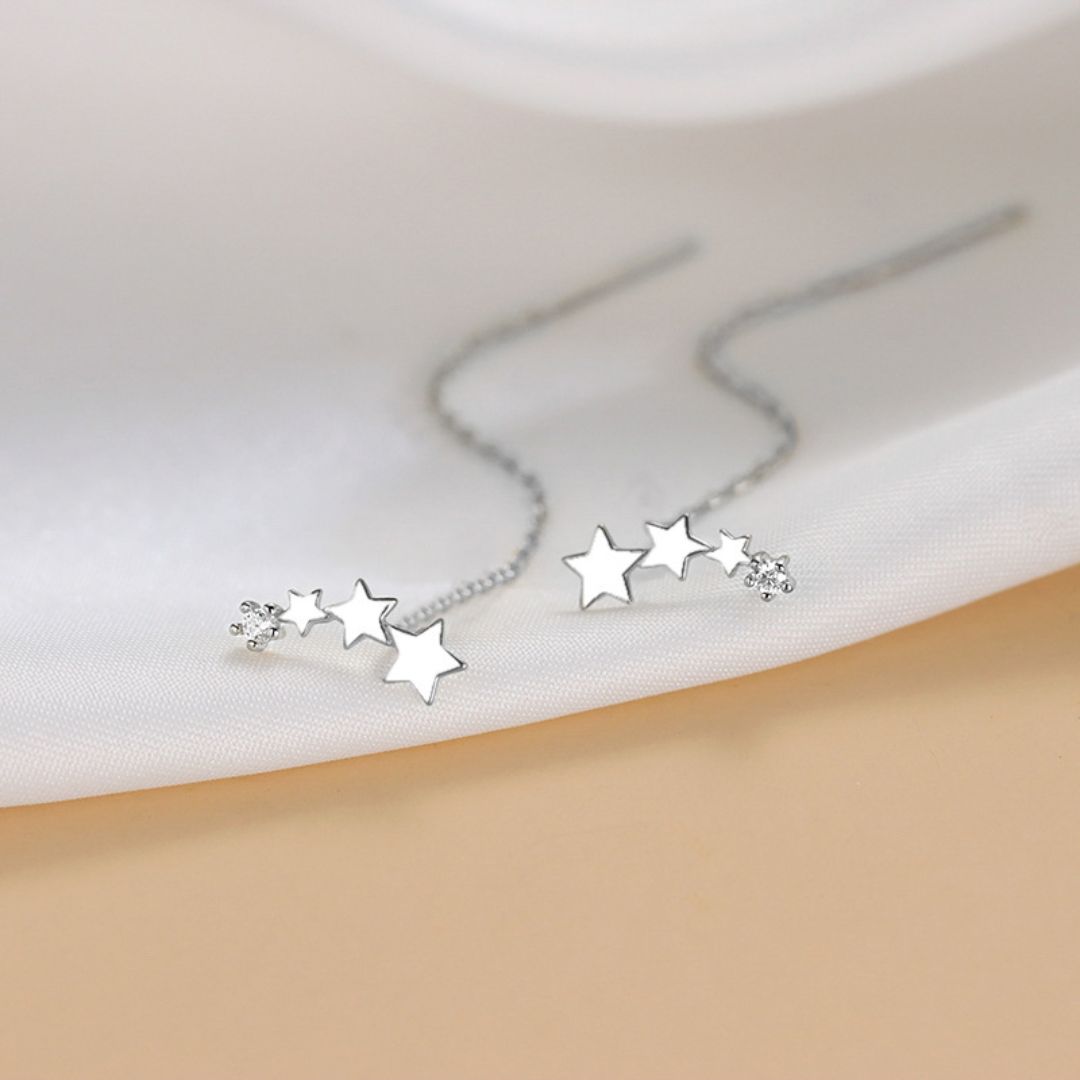 Minimal Star Long Chain Earring