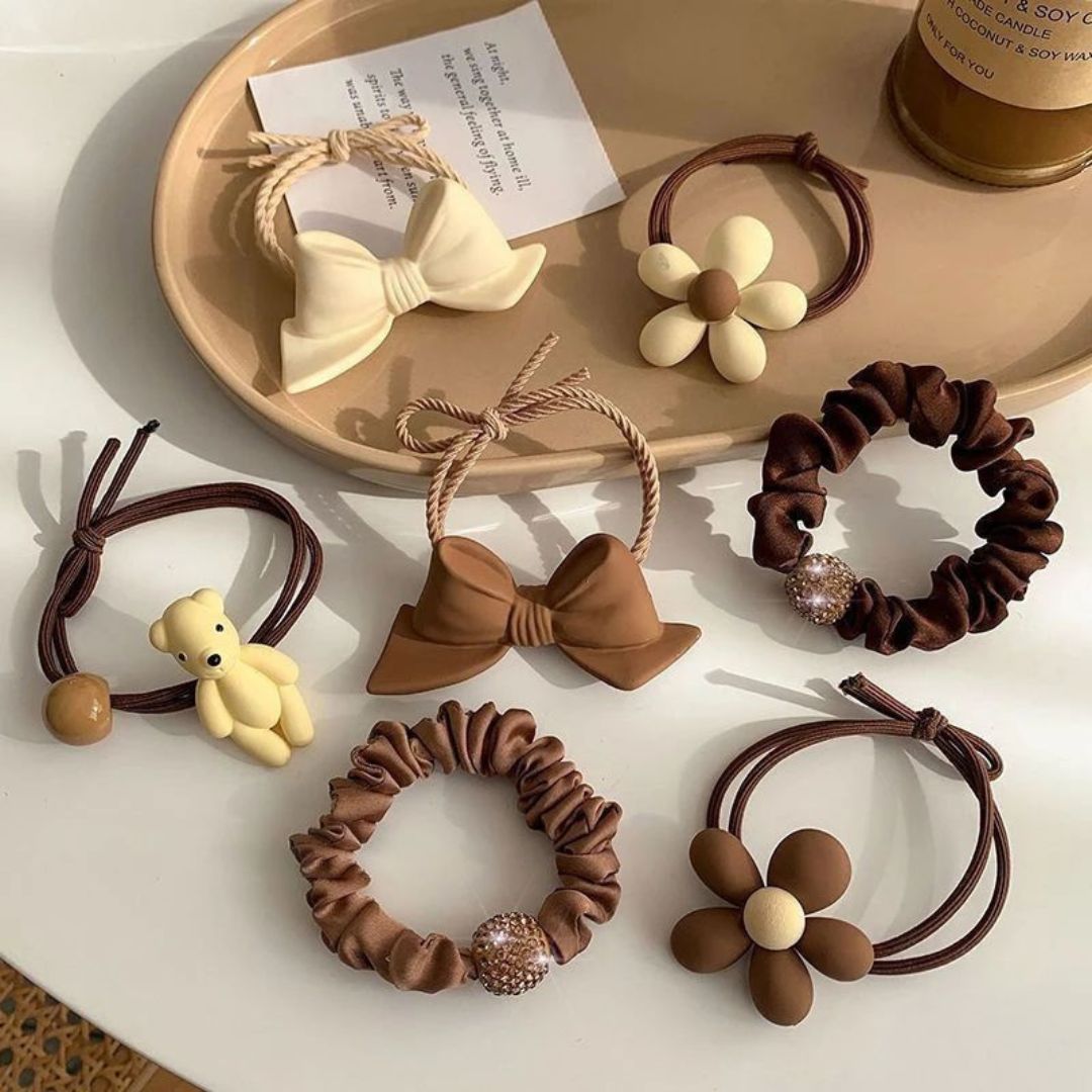 Bowknot Hair Ties (pack of 7)