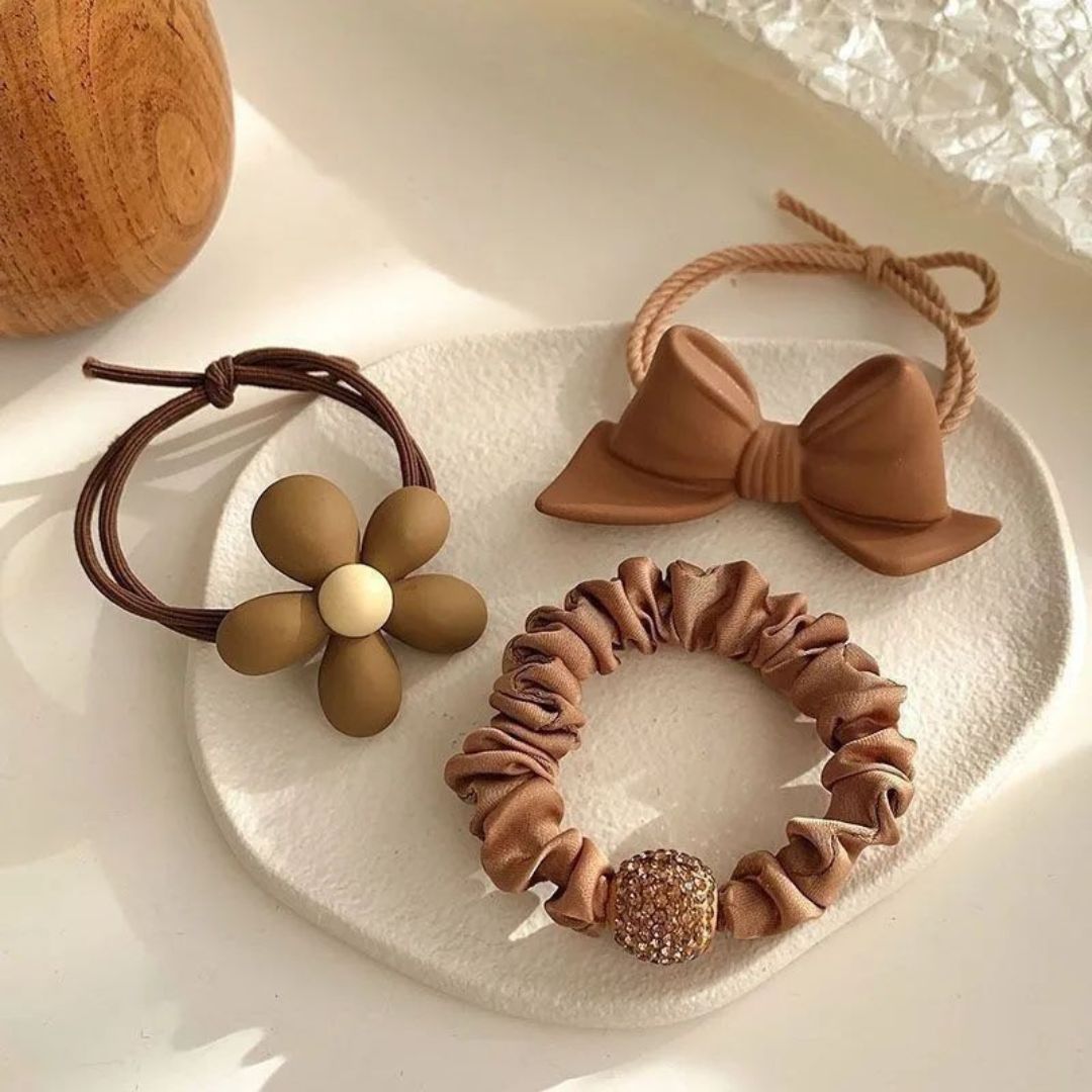 Bowknot Hair Ties (pack of 7)