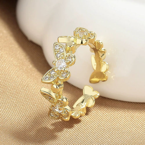 Golden Butterfly Ring