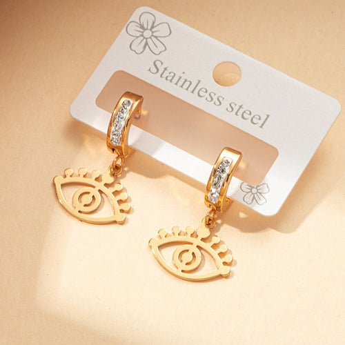 Mystic Eye Huggie Earrings