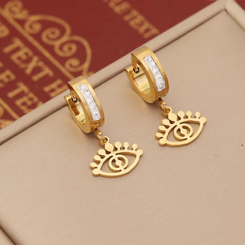 Mystic Eye Huggie Earrings