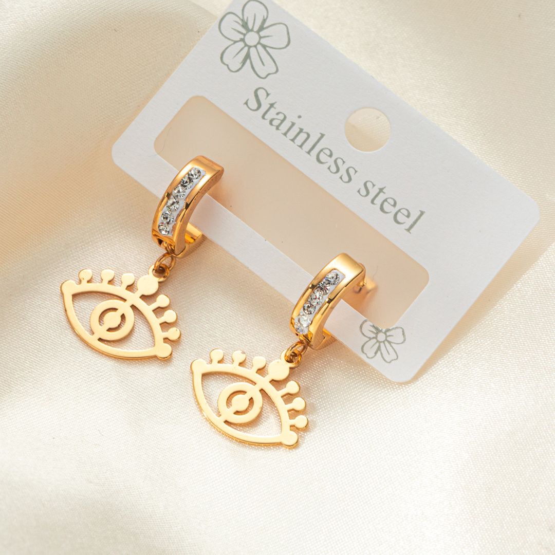 Mystic Eye Huggie Earrings