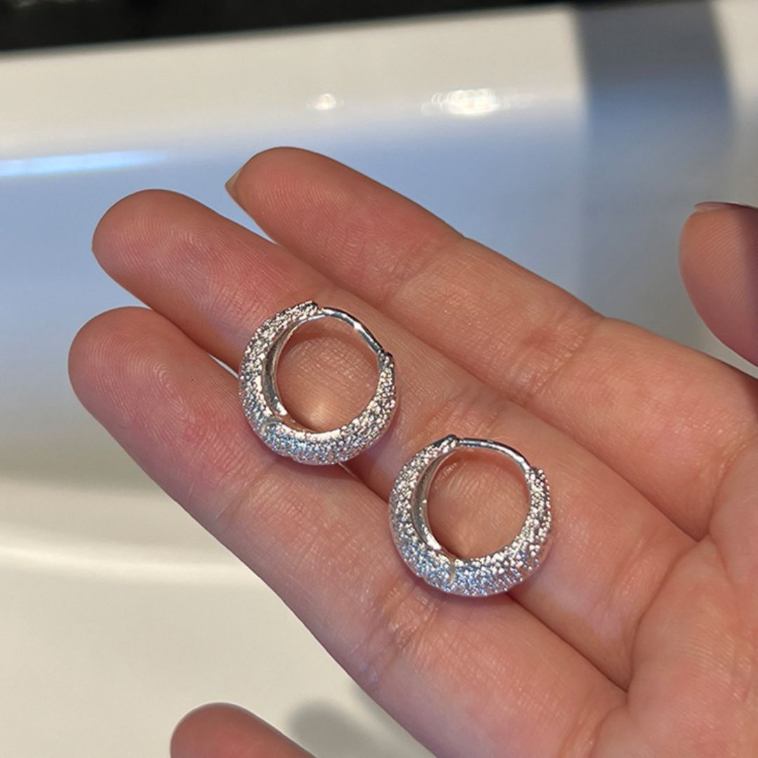 Coral Texture Hoops Earrings