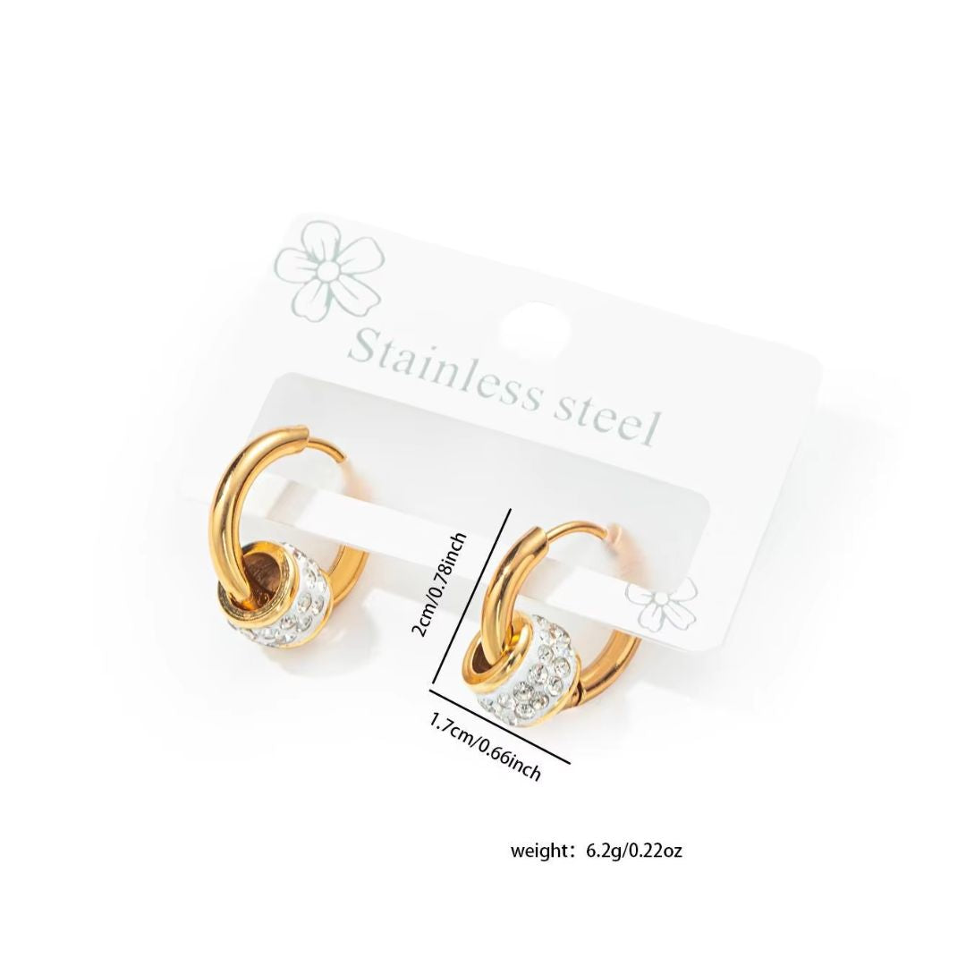 Classic Pave Huggies Earring